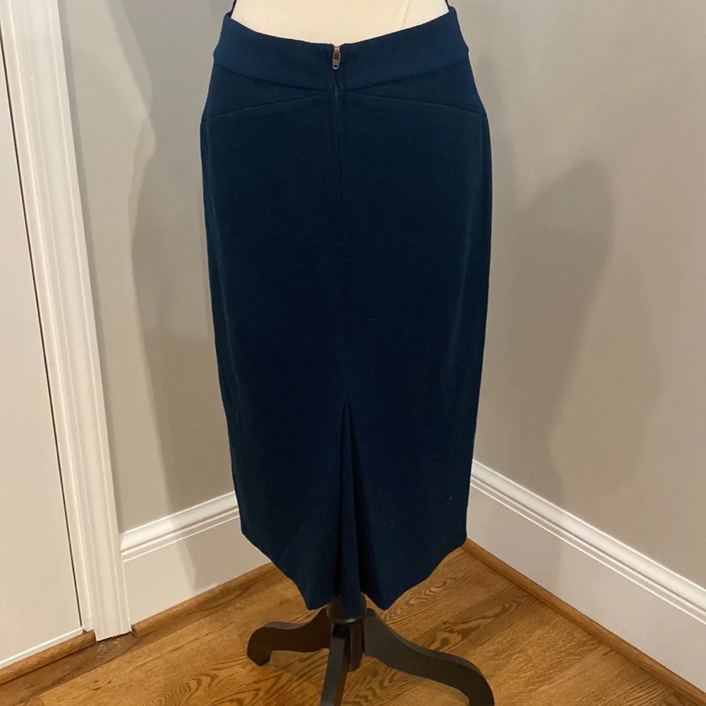 DVF Diane Von Furstenberg Martine midi pencil skirt wool spandex quiet luxury - Picture 6 of 10